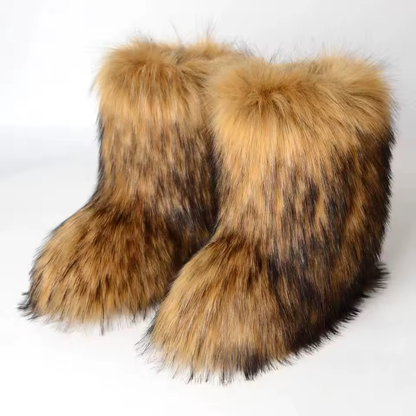Fur-Lined Boots in Retro Design