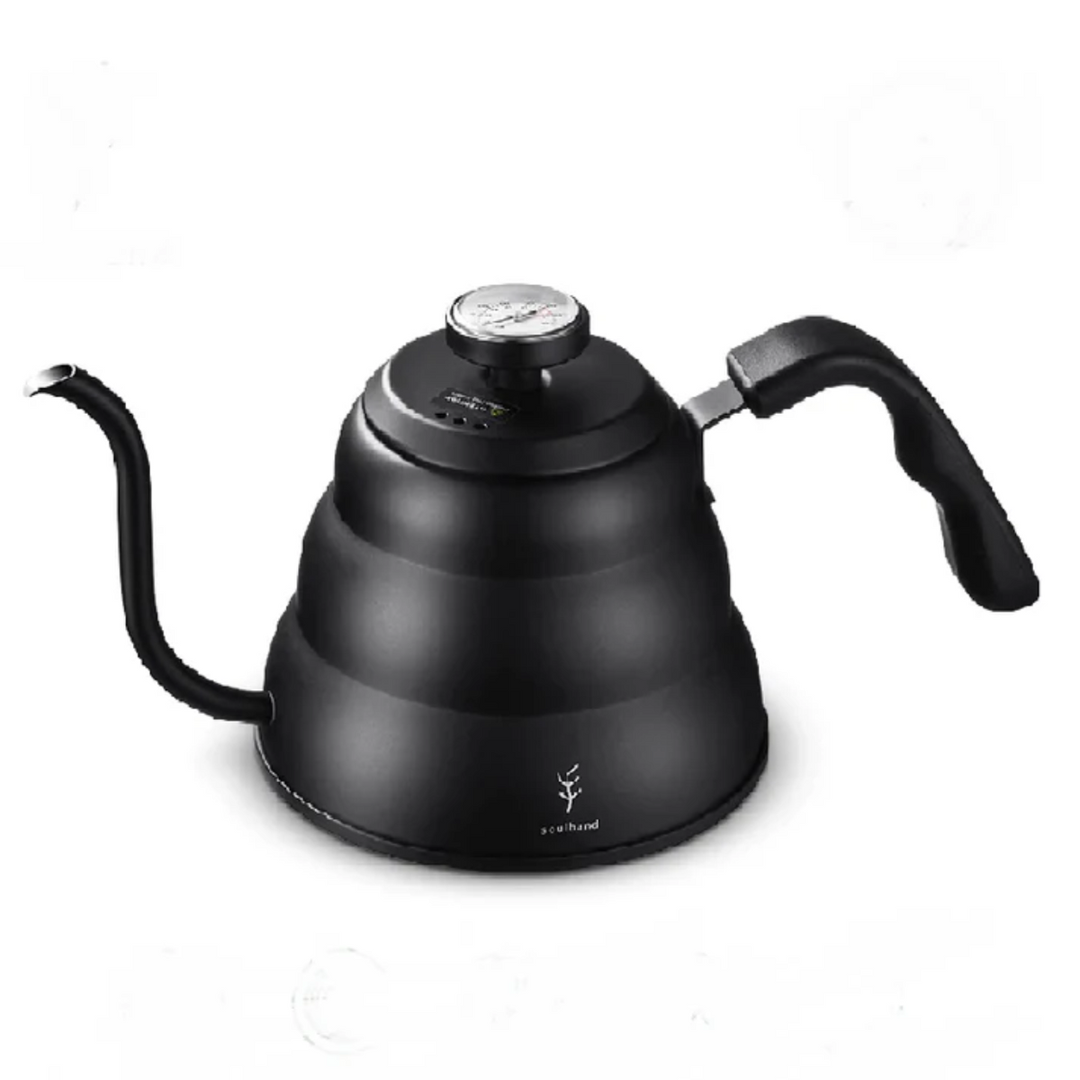 Electric Kettle in Stainless Steel Featuring Integrated Thermometer