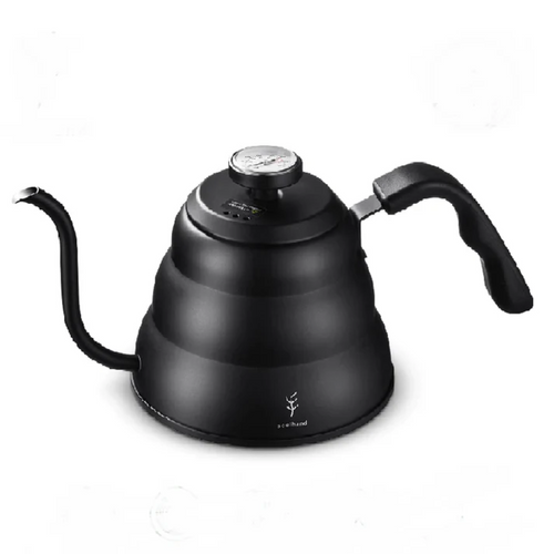 Electric Kettle in Stainless Steel Featuring Integrated Thermometer