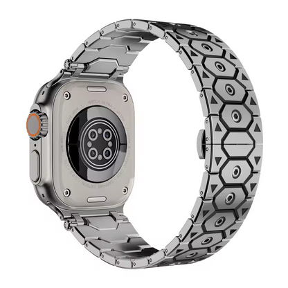 Stylish Black Metal Strap for Apple Watch