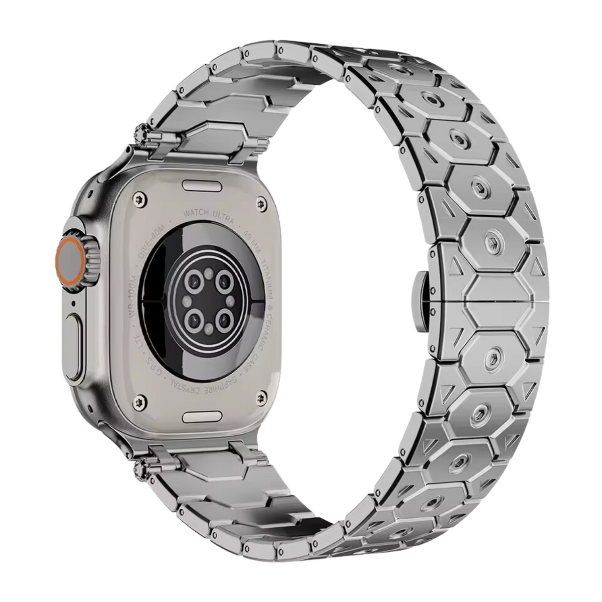 Stylish Black Metal Strap for Apple Watch