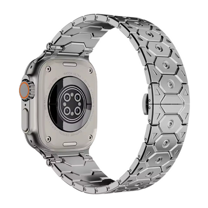Stylish Black Metal Strap for Apple Watch