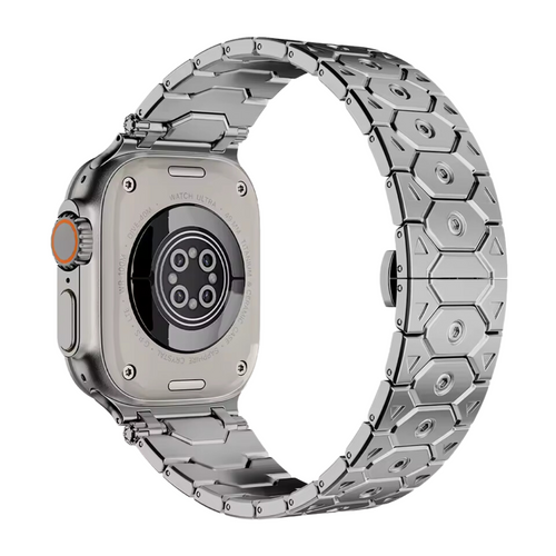 Stylish Black Metal Strap for Apple Watch