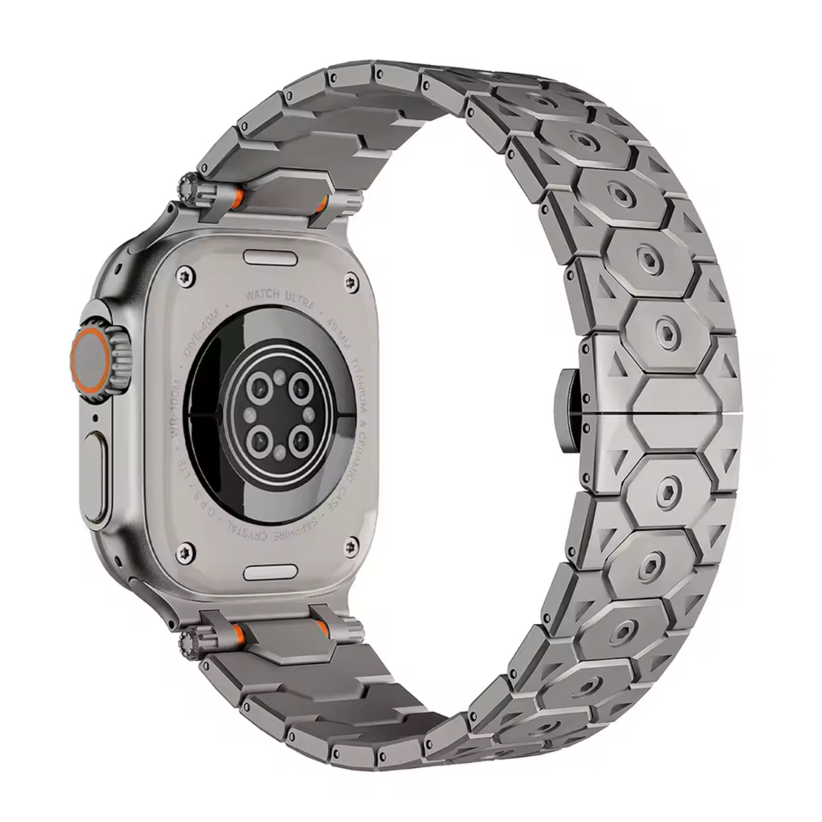 Stylish Black Metal Strap for Apple Watch