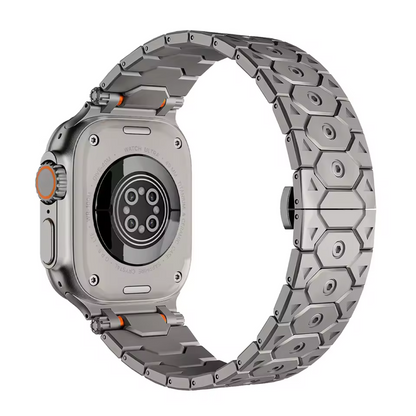 Stylish Black Metal Strap for Apple Watch
