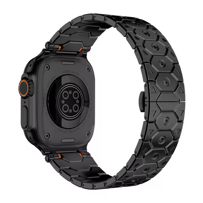 Stylish Black Metal Strap for Apple Watch