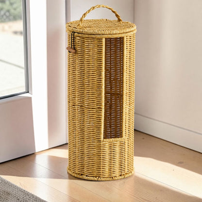 Chic Woven Toilet Paper Stand for Stylish Storage