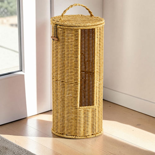 Chic Woven Toilet Paper Stand for Stylish Storage