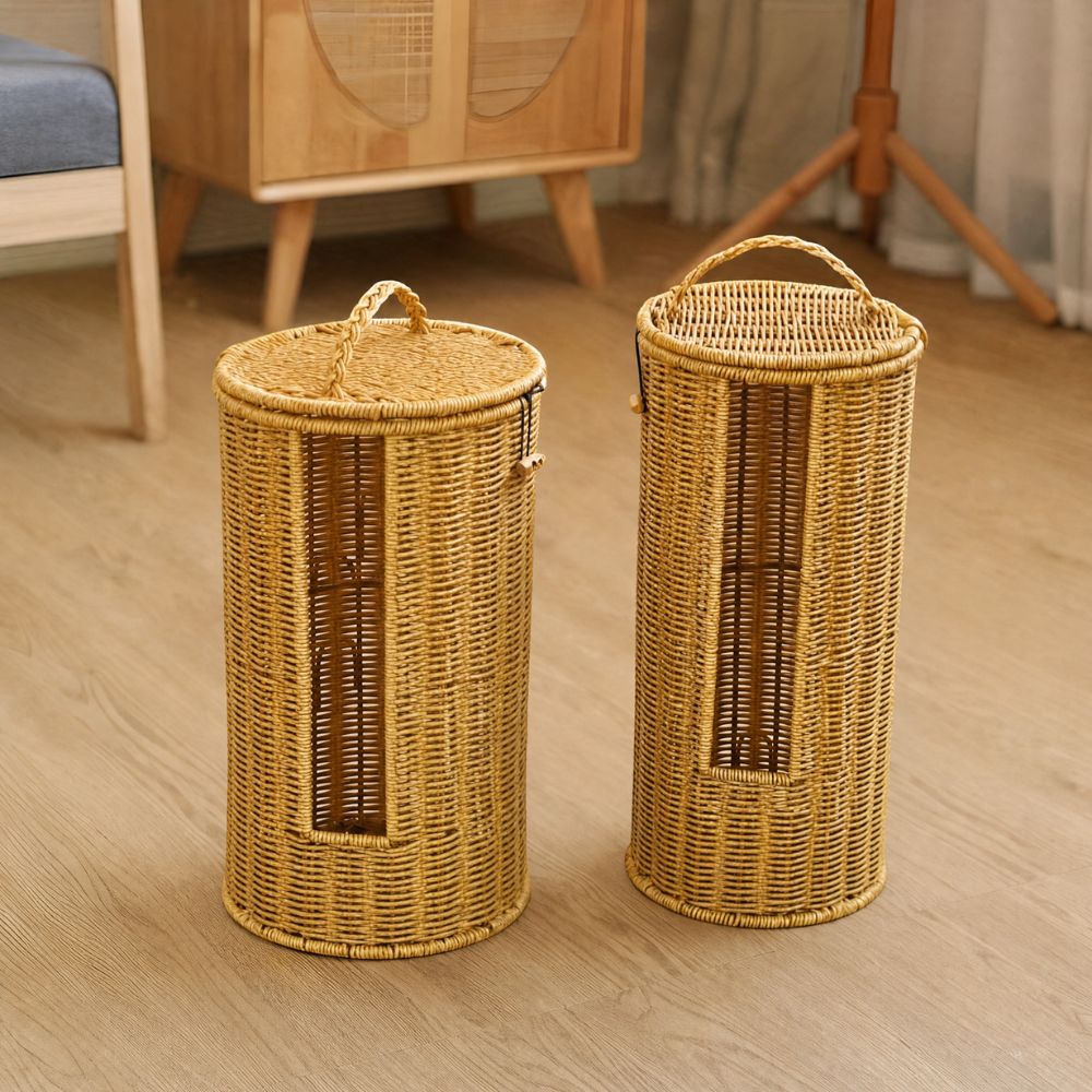 Chic Woven Toilet Paper Stand for Stylish Storage