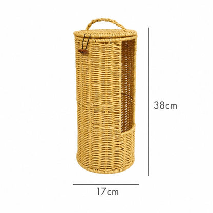 Chic Woven Toilet Paper Stand for Stylish Storage
