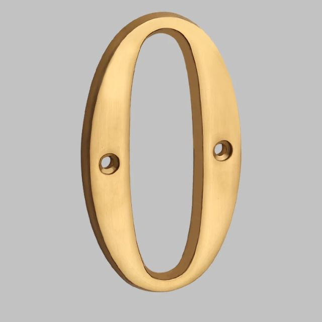 Contemporary Durable Brass Address Numerals