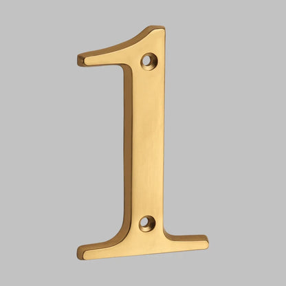 Contemporary Durable Brass Address Numerals