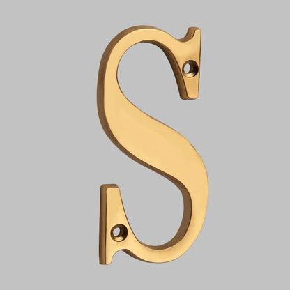 Contemporary Durable Brass Address Numerals