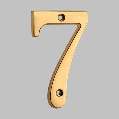 Contemporary Durable Brass Address Numerals