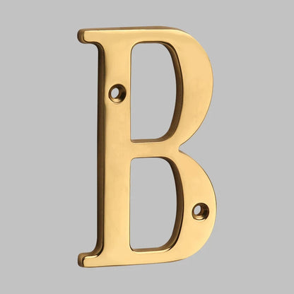 Contemporary Durable Brass Address Numerals