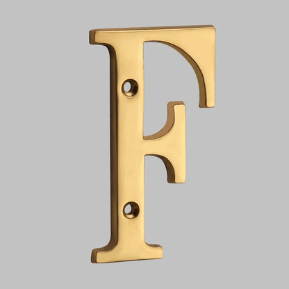 Contemporary Durable Brass Address Numerals