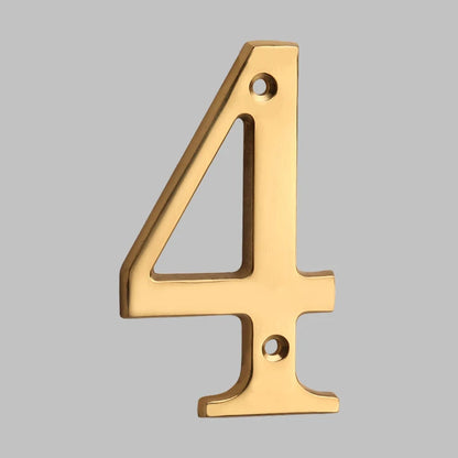 Contemporary Durable Brass Address Numerals