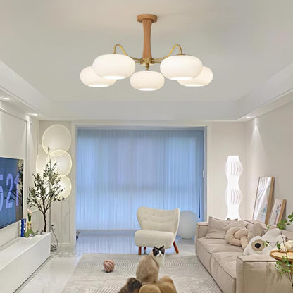 Mid-Century Ceiling Light Fixture – Retro Glass Globe Chandelier