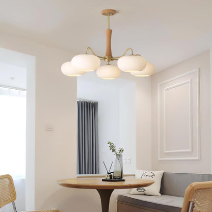 Mid-Century Ceiling Light Fixture – Retro Glass Globe Chandelier