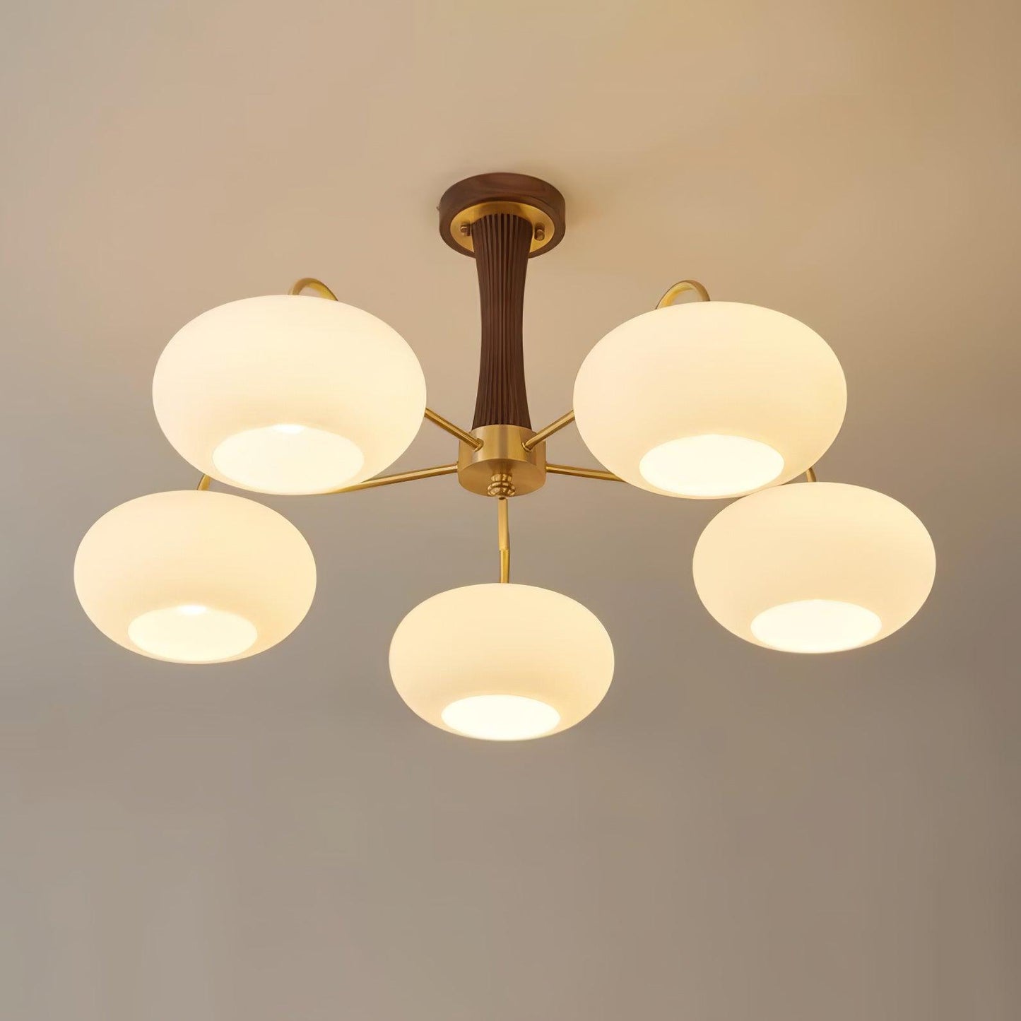 Mid-Century Ceiling Light Fixture – Retro Glass Globe Chandelier