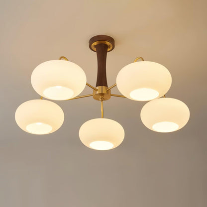 Mid-Century Ceiling Light Fixture – Retro Glass Globe Chandelier