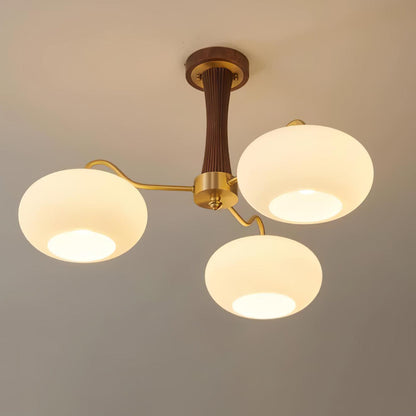 Mid-Century Ceiling Light Fixture – Retro Glass Globe Chandelier