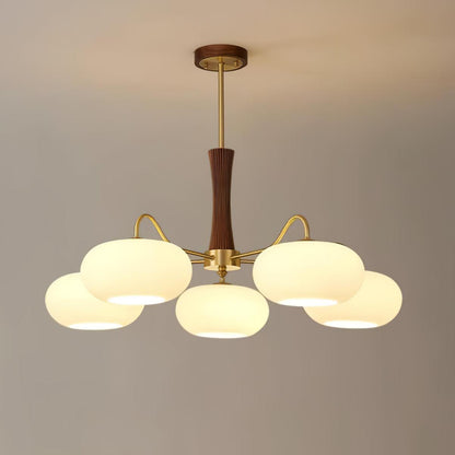 Mid-Century Ceiling Light Fixture – Retro Glass Globe Chandelier
