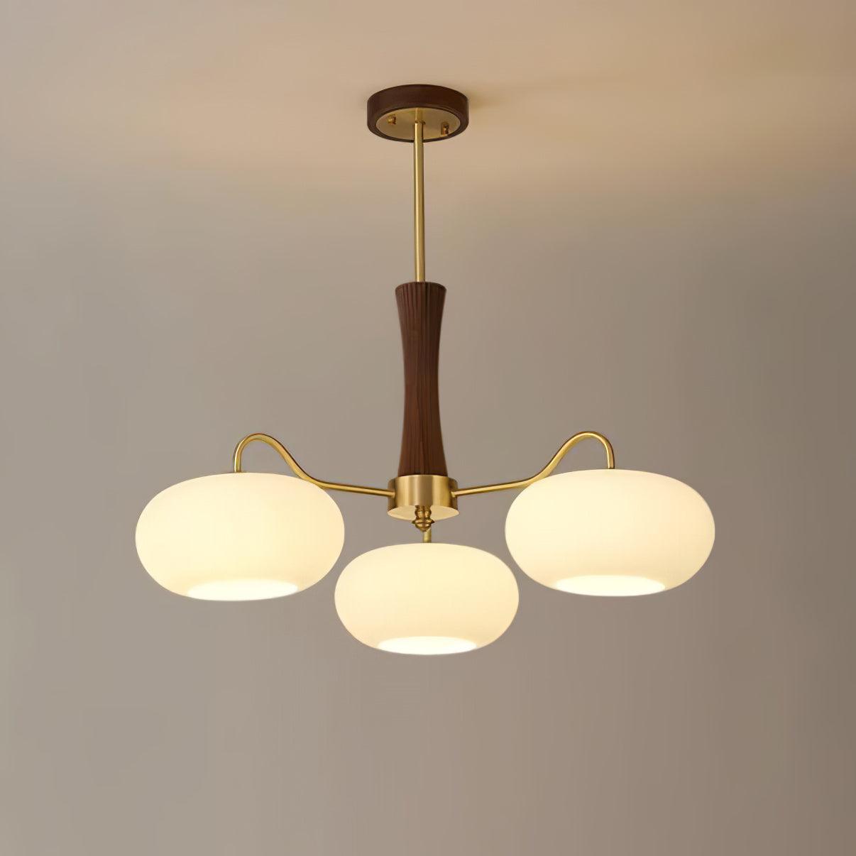 Mid-Century Ceiling Light Fixture – Retro Glass Globe Chandelier