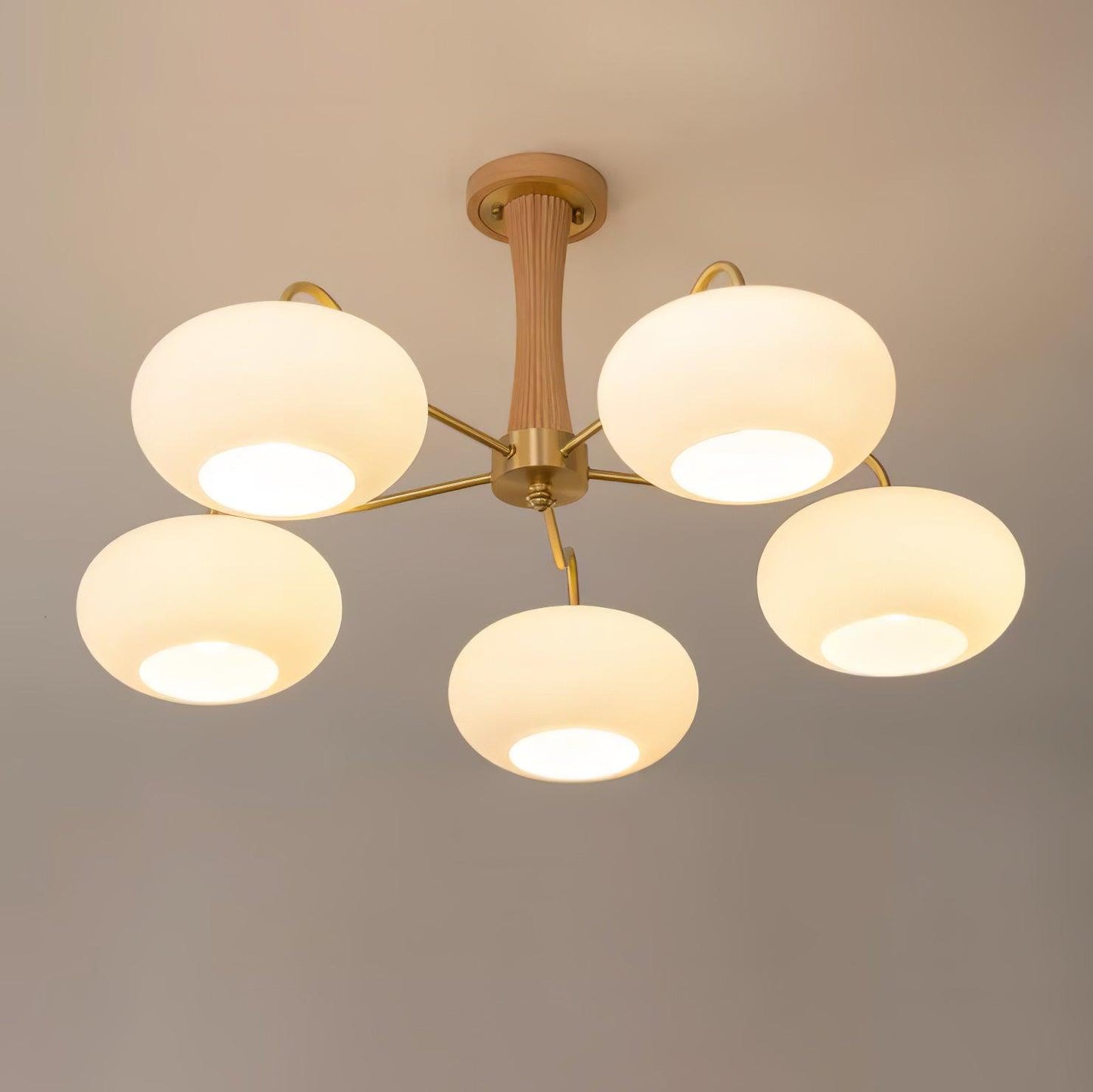 Mid-Century Ceiling Light Fixture – Retro Glass Globe Chandelier