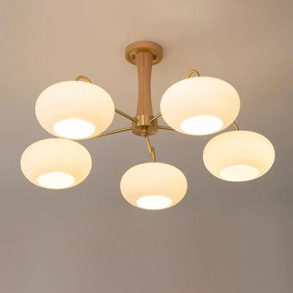 Mid-Century Ceiling Light Fixture – Retro Glass Globe Chandelier