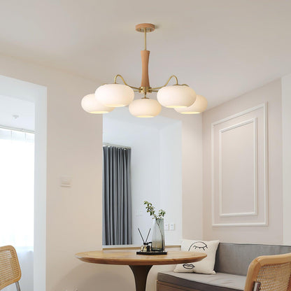 Mid-Century Ceiling Light Fixture – Retro Glass Globe Chandelier