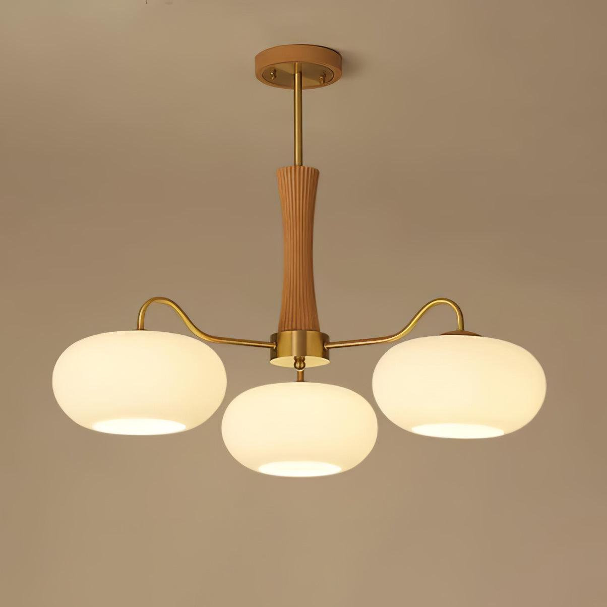 Mid-Century Ceiling Light Fixture – Retro Glass Globe Chandelier