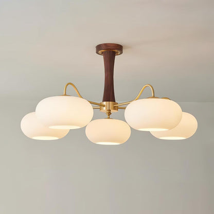 Mid-Century Ceiling Light Fixture – Retro Glass Globe Chandelier