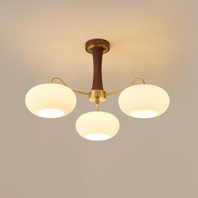 Mid-Century Ceiling Light Fixture – Retro Glass Globe Chandelier