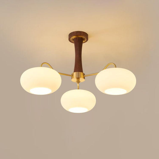 Mid-Century Ceiling Light Fixture – Retro Glass Globe Chandelier