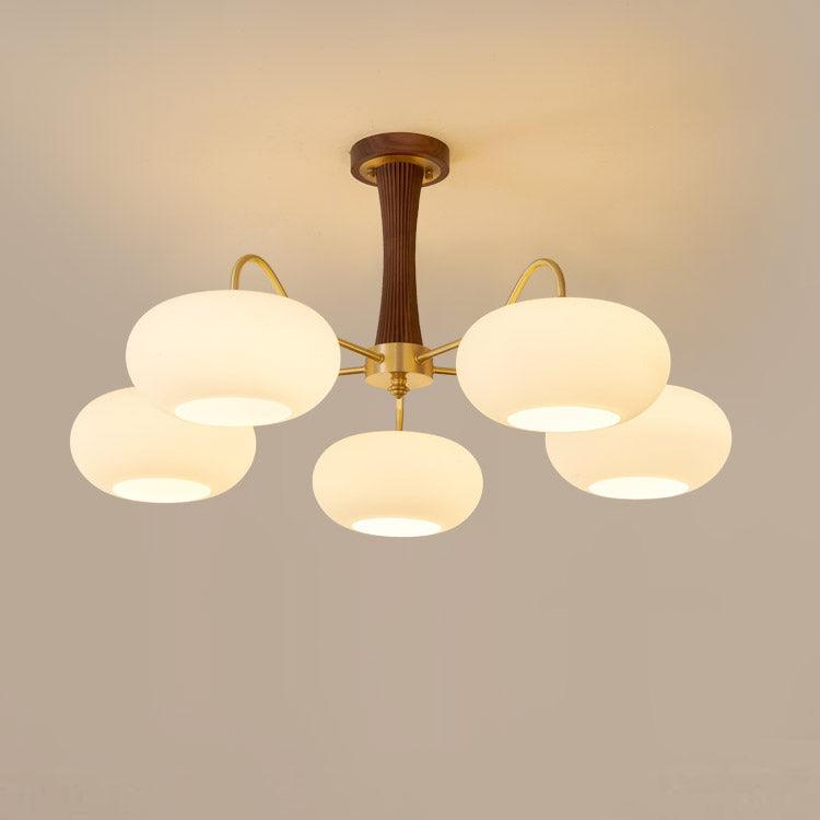 Mid-Century Ceiling Light Fixture – Retro Glass Globe Chandelier