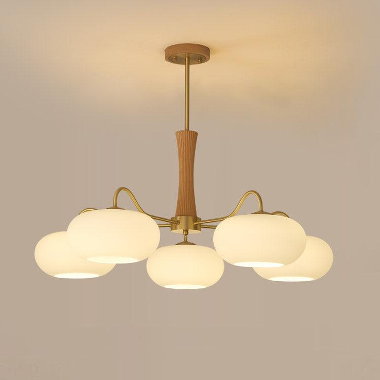 Mid-Century Ceiling Light Fixture – Retro Glass Globe Chandelier