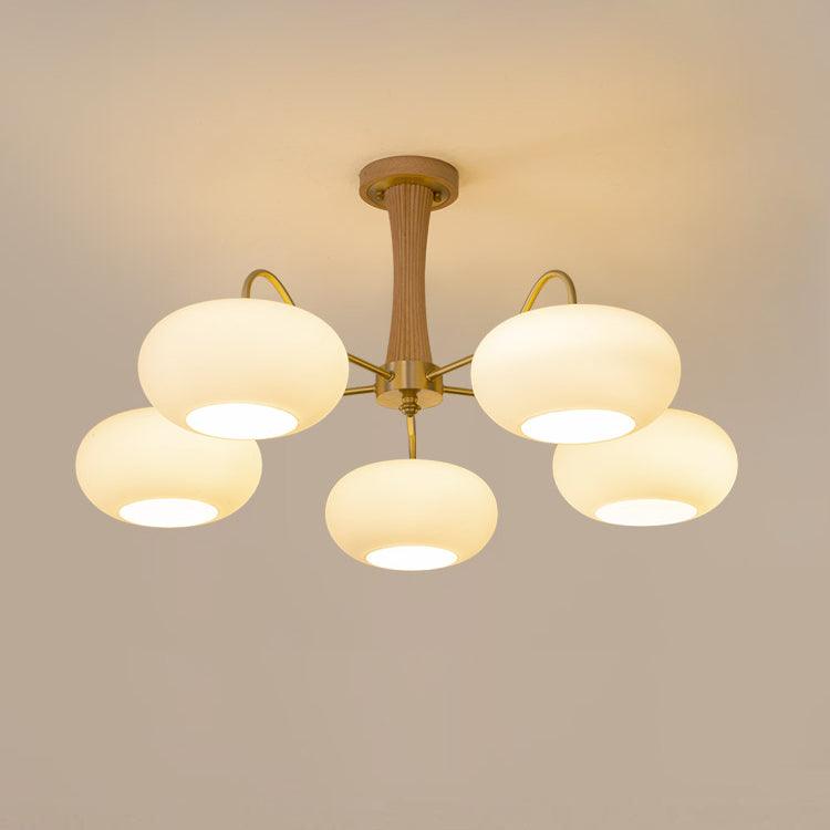 Mid-Century Ceiling Light Fixture – Retro Glass Globe Chandelier