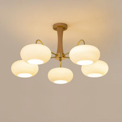 Mid-Century Ceiling Light Fixture – Retro Glass Globe Chandelier