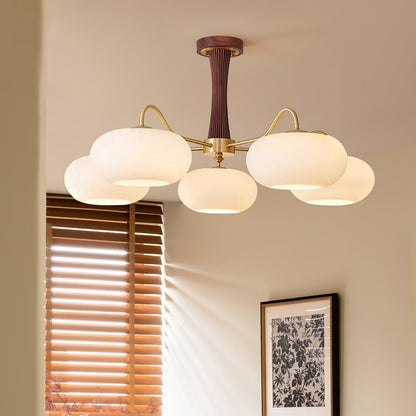 Mid-Century Ceiling Light Fixture – Retro Glass Globe Chandelier