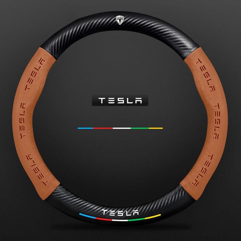 Breathable Leather Steering Wheel Cover – Non-Slip Grip