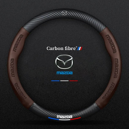 Breathable Leather Steering Wheel Cover – Non-Slip Grip