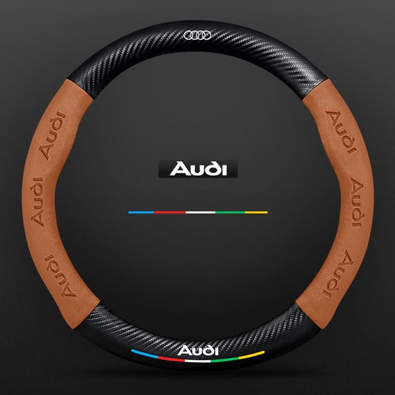 Breathable Leather Steering Wheel Cover – Non-Slip Grip