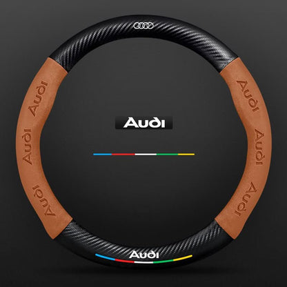 Breathable Leather Steering Wheel Cover – Non-Slip Grip
