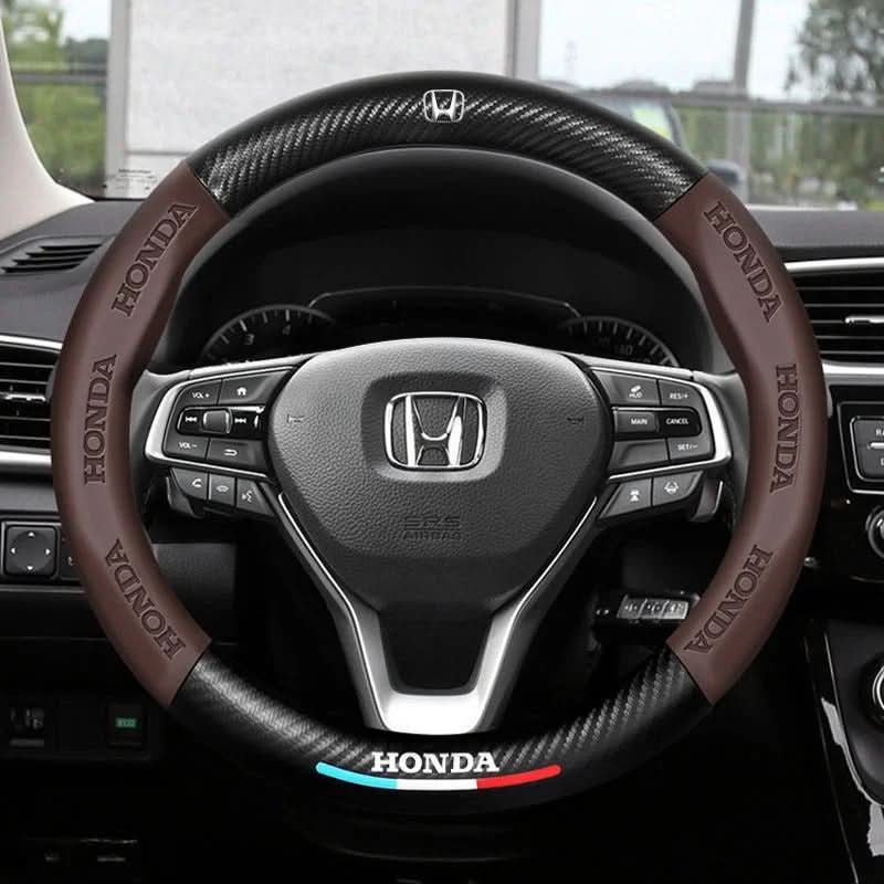 Breathable Leather Steering Wheel Cover – Non-Slip Grip
