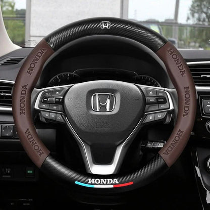 Breathable Leather Steering Wheel Cover – Non-Slip Grip