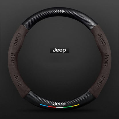 Breathable Leather Steering Wheel Cover – Non-Slip Grip