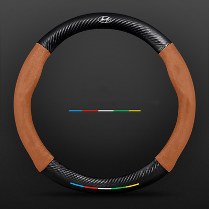 Breathable Leather Steering Wheel Cover – Non-Slip Grip
