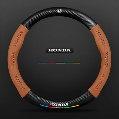 Breathable Leather Steering Wheel Cover – Non-Slip Grip
