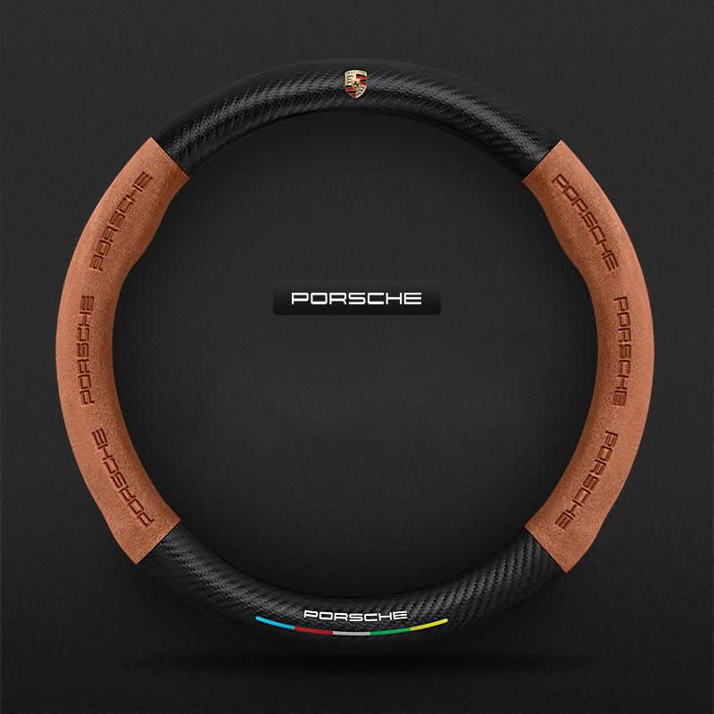 Breathable Leather Steering Wheel Cover – Non-Slip Grip